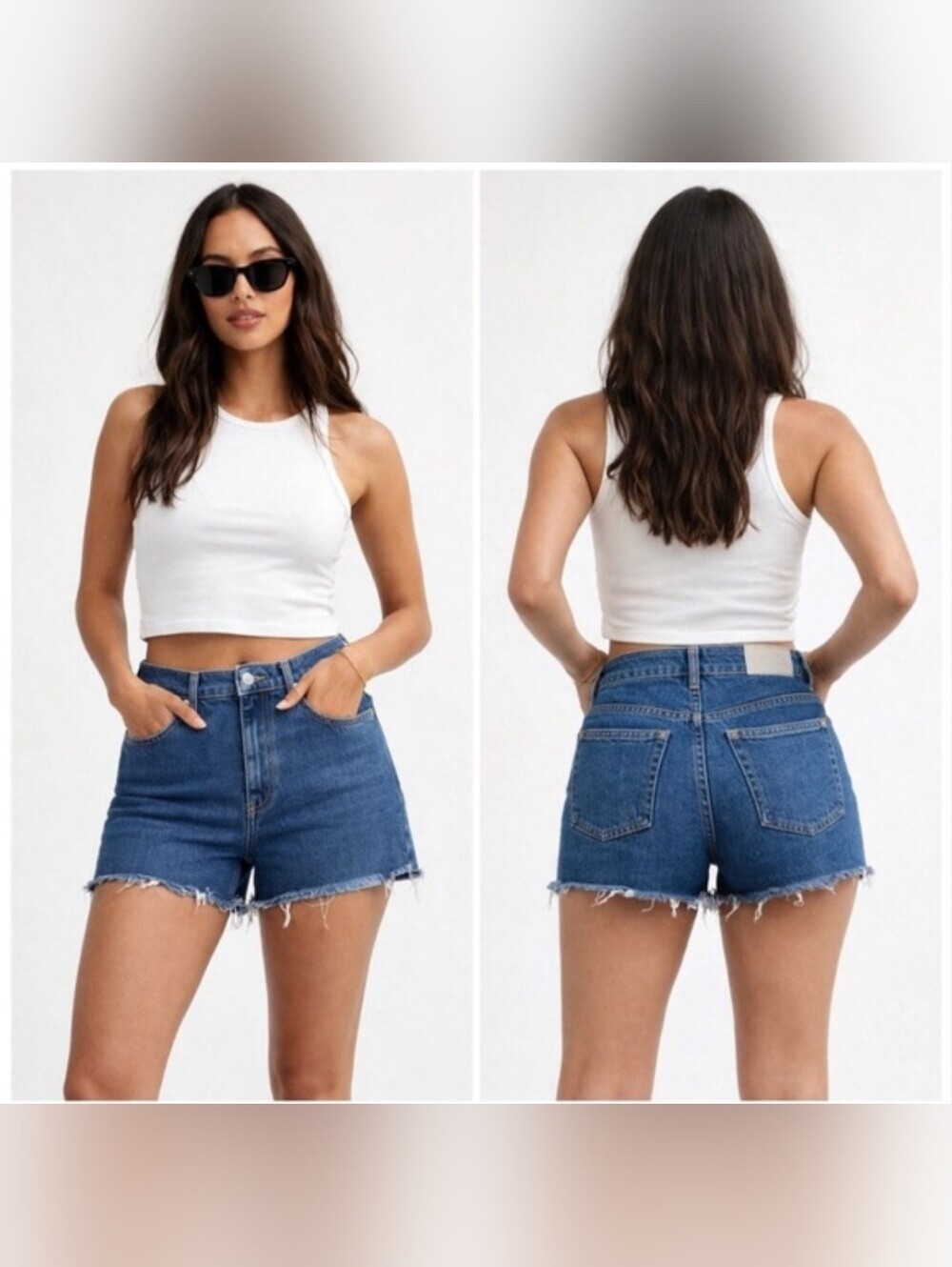 Organic Cotton Everlane Denim High Waist Shorts